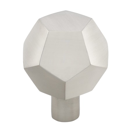 Gliderite Hardware 1-1/2 in. Faceted Knob Satin Nickel, 25PK 5826-SN-25